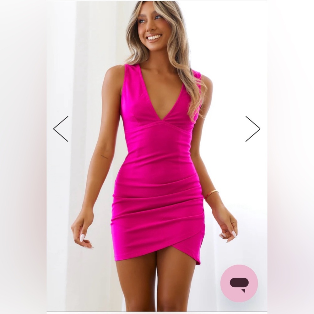 Hello Molly Hot Pink Mini Dress
